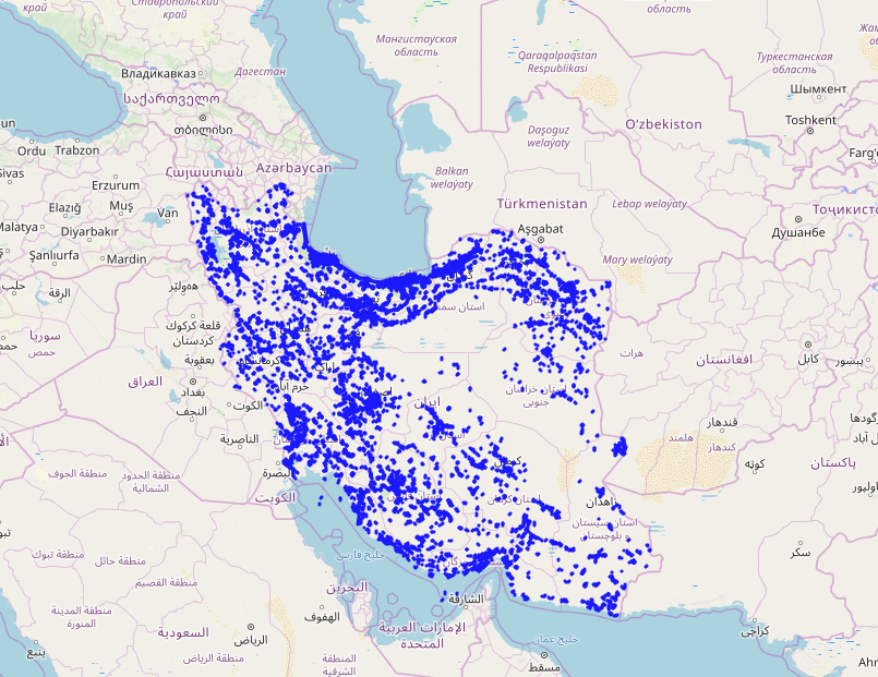 پوشش شبکه 4G ایرانسل در کل ایران