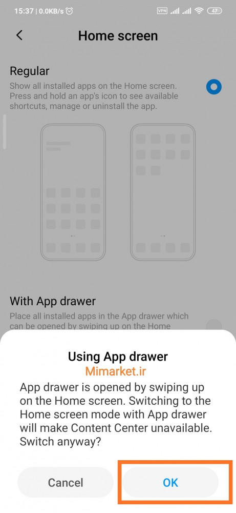 app drawer MIUI 11 