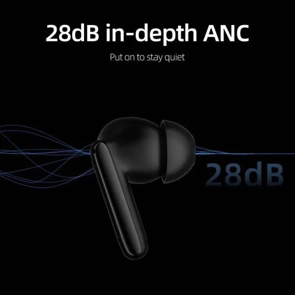 هندزفری بلوتوثی کیو سی وای | QCY T13 ANC 2 Wireless Earbuds با حذف نویز فعال (ANC)، میکروفون‌های چهارگانه