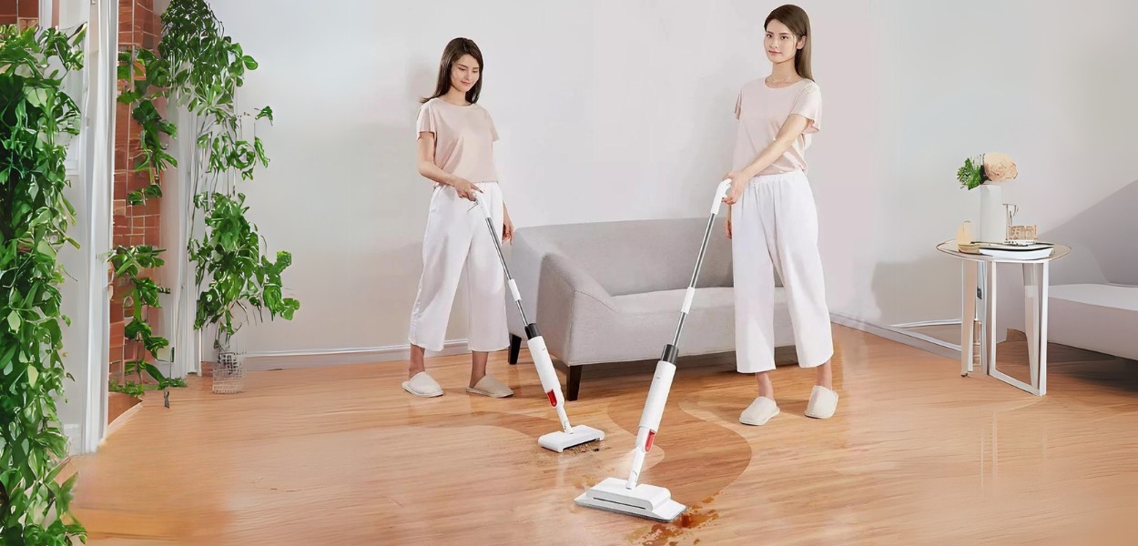تی زمین‌شوی اسپری‌دار درما | Deerma TB900 Spray Mop با طراحی ۲ در ۱ و مخزن آب ۲۸۰ میلی‌لیتری