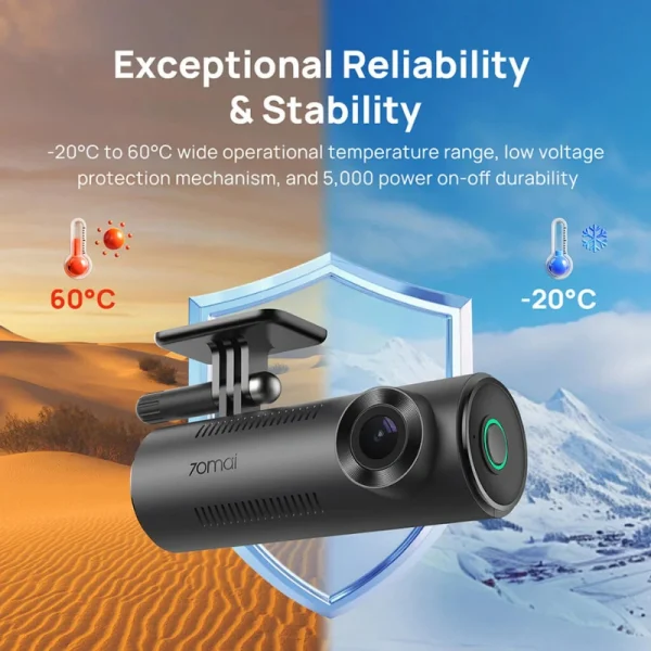 دوربین خودرو سونتی می | 70Mai Dash Cam M310 با کیفیت 2K QHD، پشتیبانی از فرمان‌های صوتی