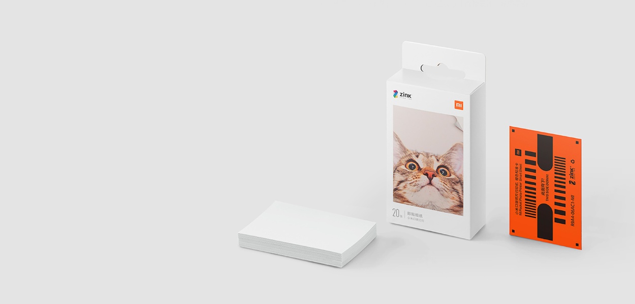 کاغذ پرینتر قابل حمل شیائومی | Mi Portable Photo Printer Paper با فناوری چاپ بدون جوهر ZINK و طراحی پشت چسب‌دار
