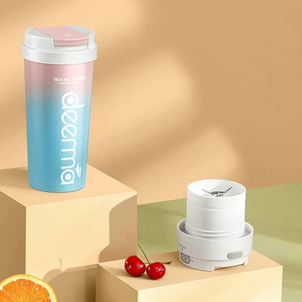 ماگ و مخلوط‌کن شارژی درما | Deerma Cordless Juicer Blender NU90 - تصویر 5