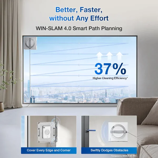 شیشه‌ شوی رباتیک اکووکس | Ecovacs Winbot W2 Pro Robotic Window Cleaner